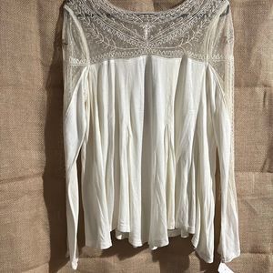 Free People Women’s Jojo mixed media long sleeve tee